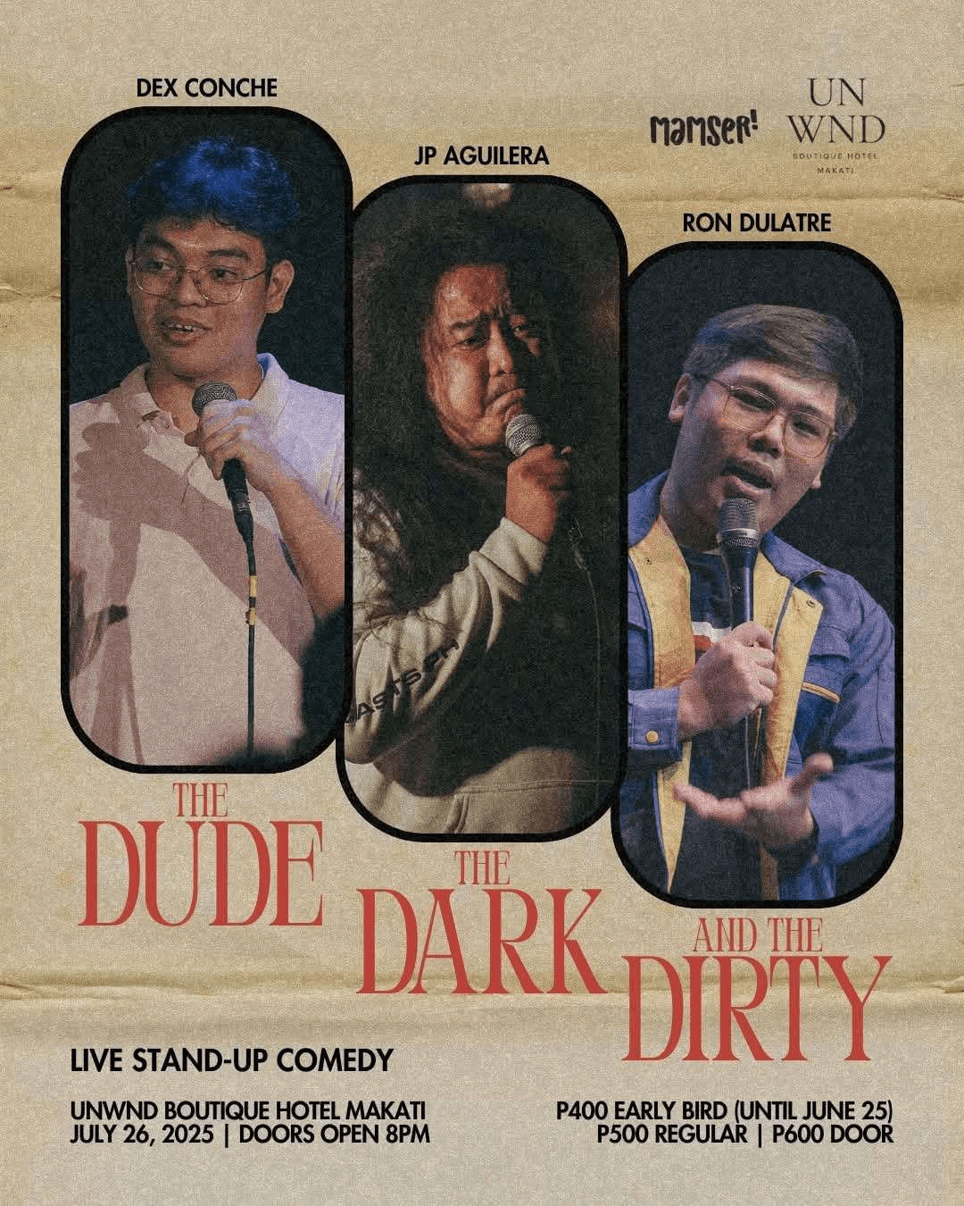 The Dude, The Dark, and The Dirty: A Live Stand-Up Comedy Show Poster