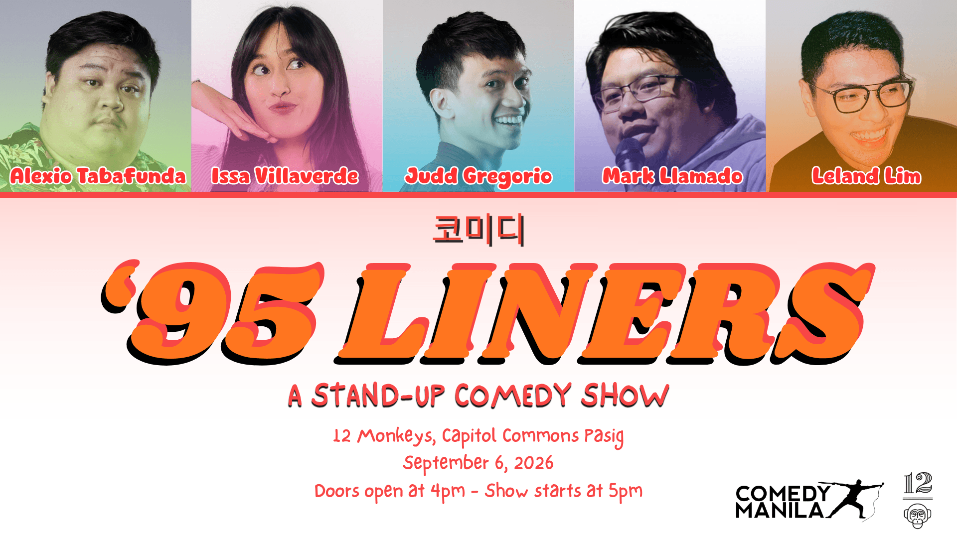 95 LINERS: A Stand-up Comedy Show Poster