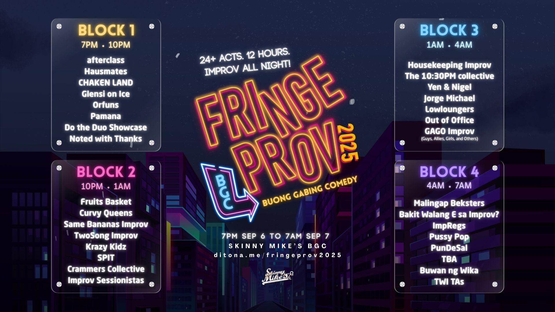 Fringeprov 2025: BGC (Buong Gabing Comedy) Poster