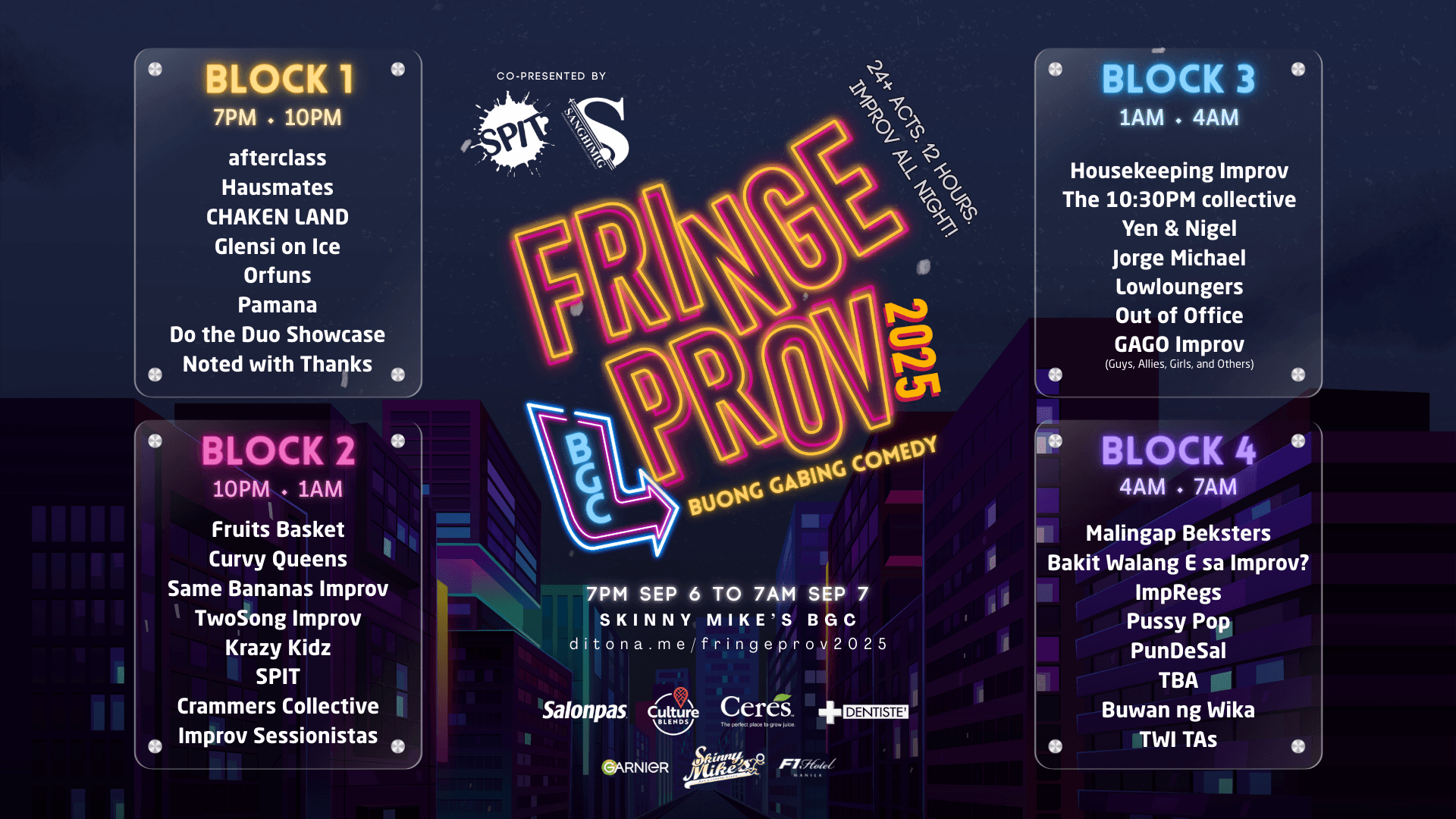 Fringeprov 2025: BGC (Buong Gabing Comedy) Poster