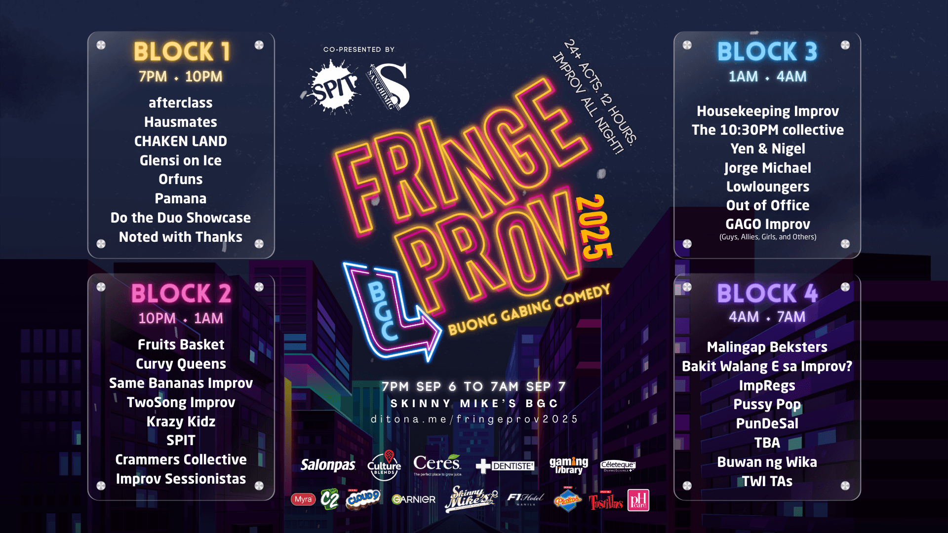 Fringeprov 2025: BGC (Buong Gabing Comedy) Poster