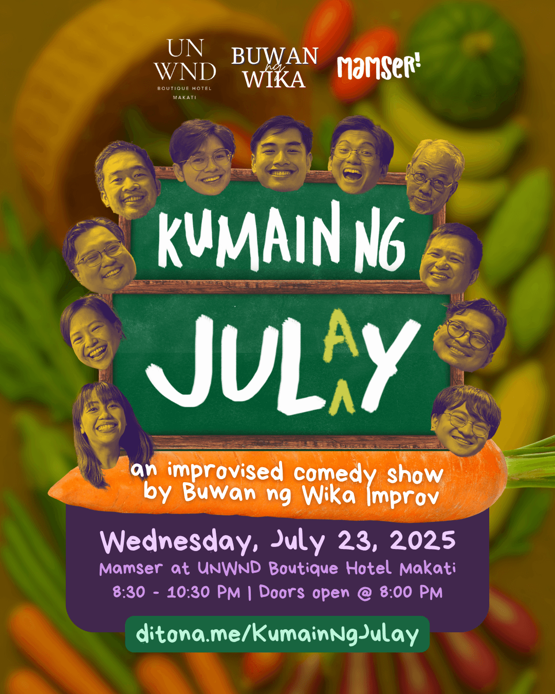Kumain ng Julᵃy: An Improvised Comedy Show by Buwan ng Wika Improv Poster
