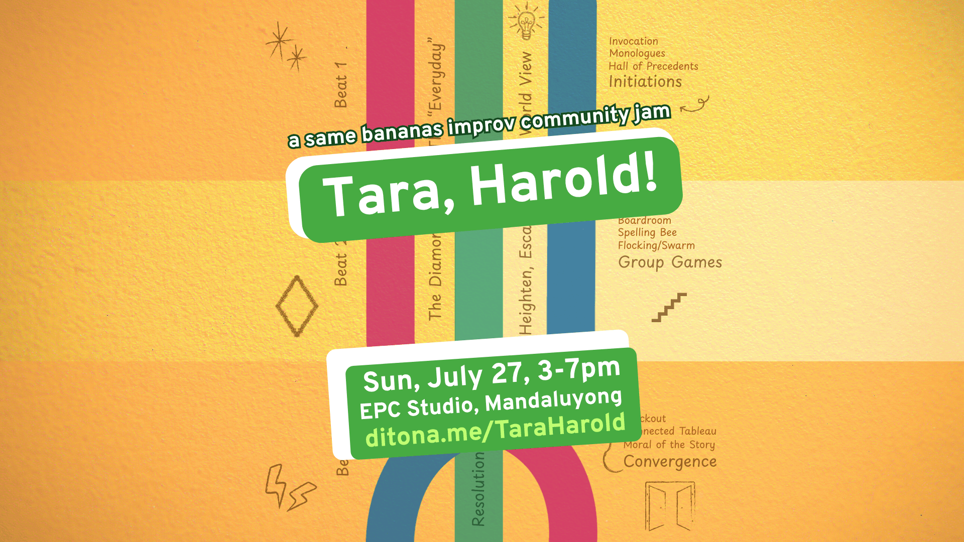 Tara, Harold! An Improv Community Jam Poster