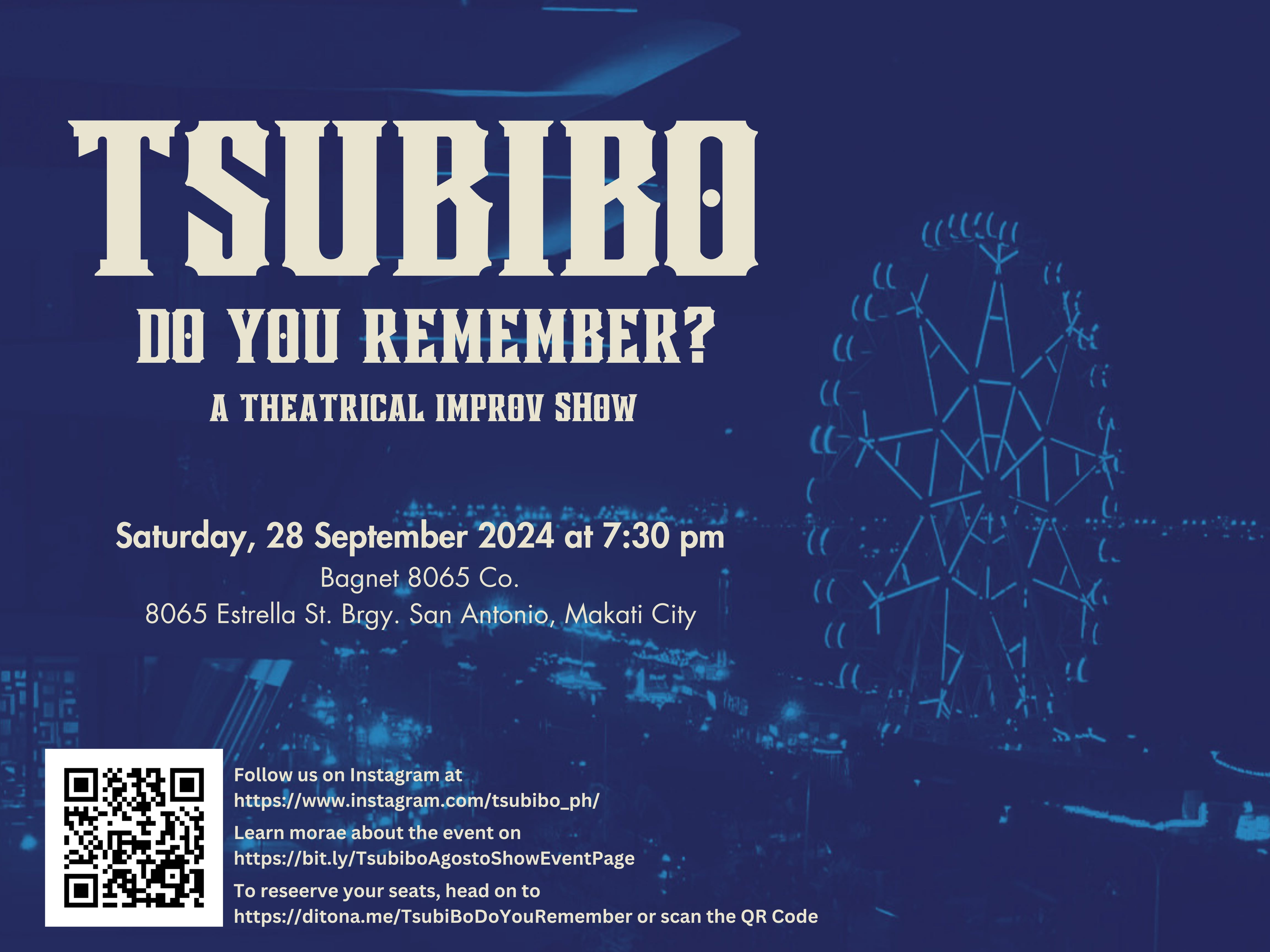 TSUBIBO: Do You Remember? A Theatrical Improv Show Poster