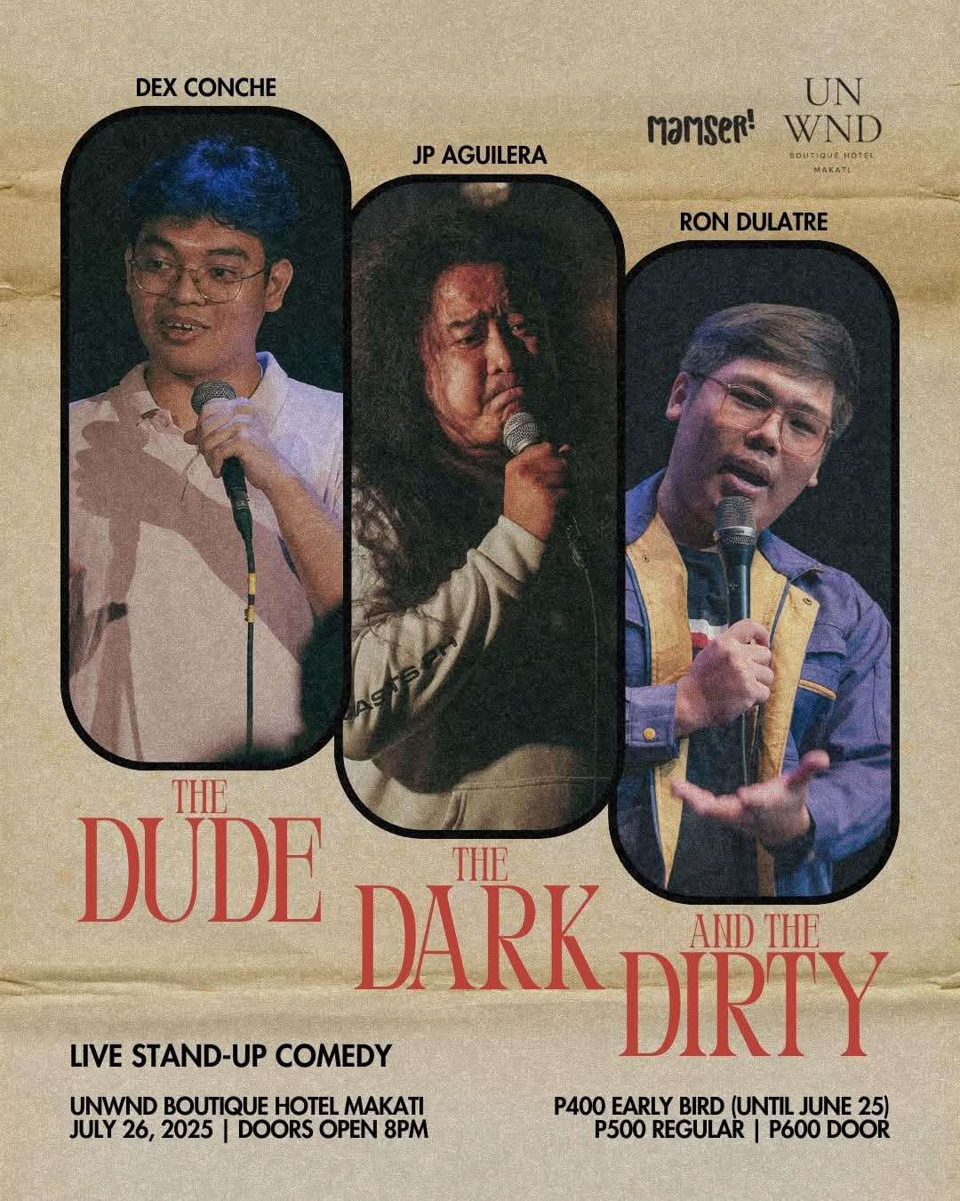 The Dude, The Dark, and The Dirty: A Live Stand-Up Comedy Show Poster