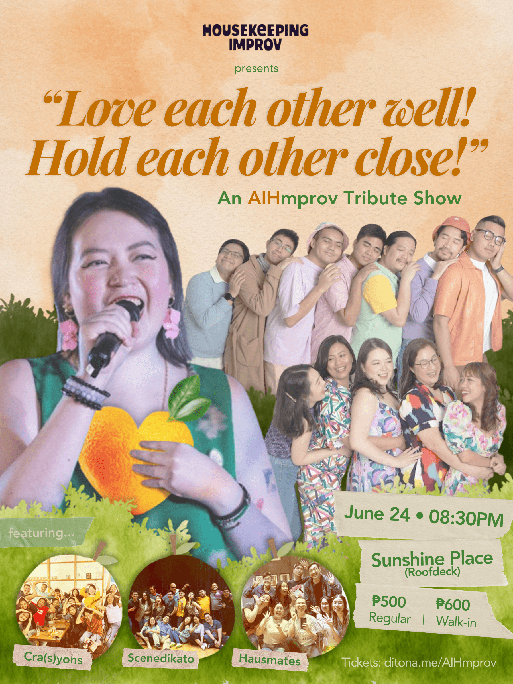 Love each other well! Hold each other close! An AIHmprov Show  Poster