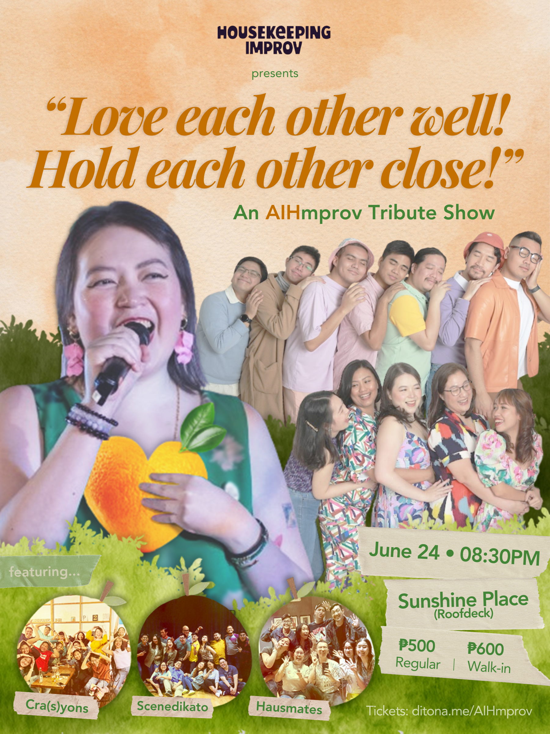 Love each other well! Hold each other close! An AIHmprov Show  Poster