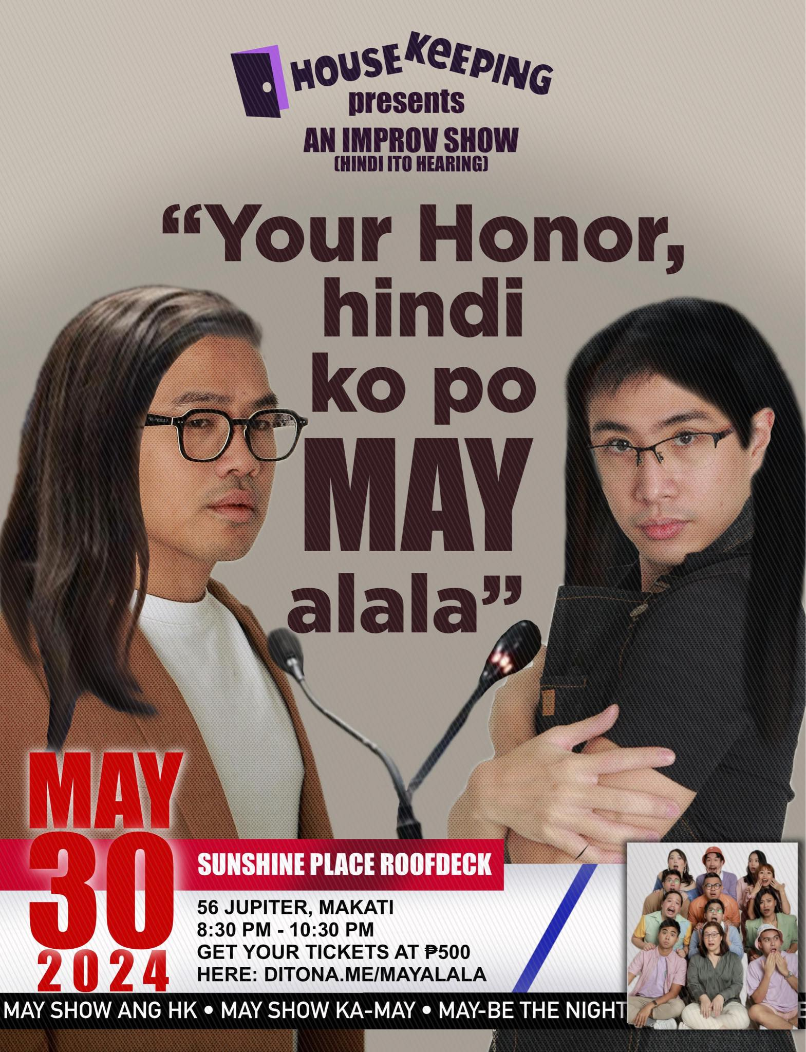 Your Honor, hindi ko po MAYalala - A Housekeeping Improv Show Poster