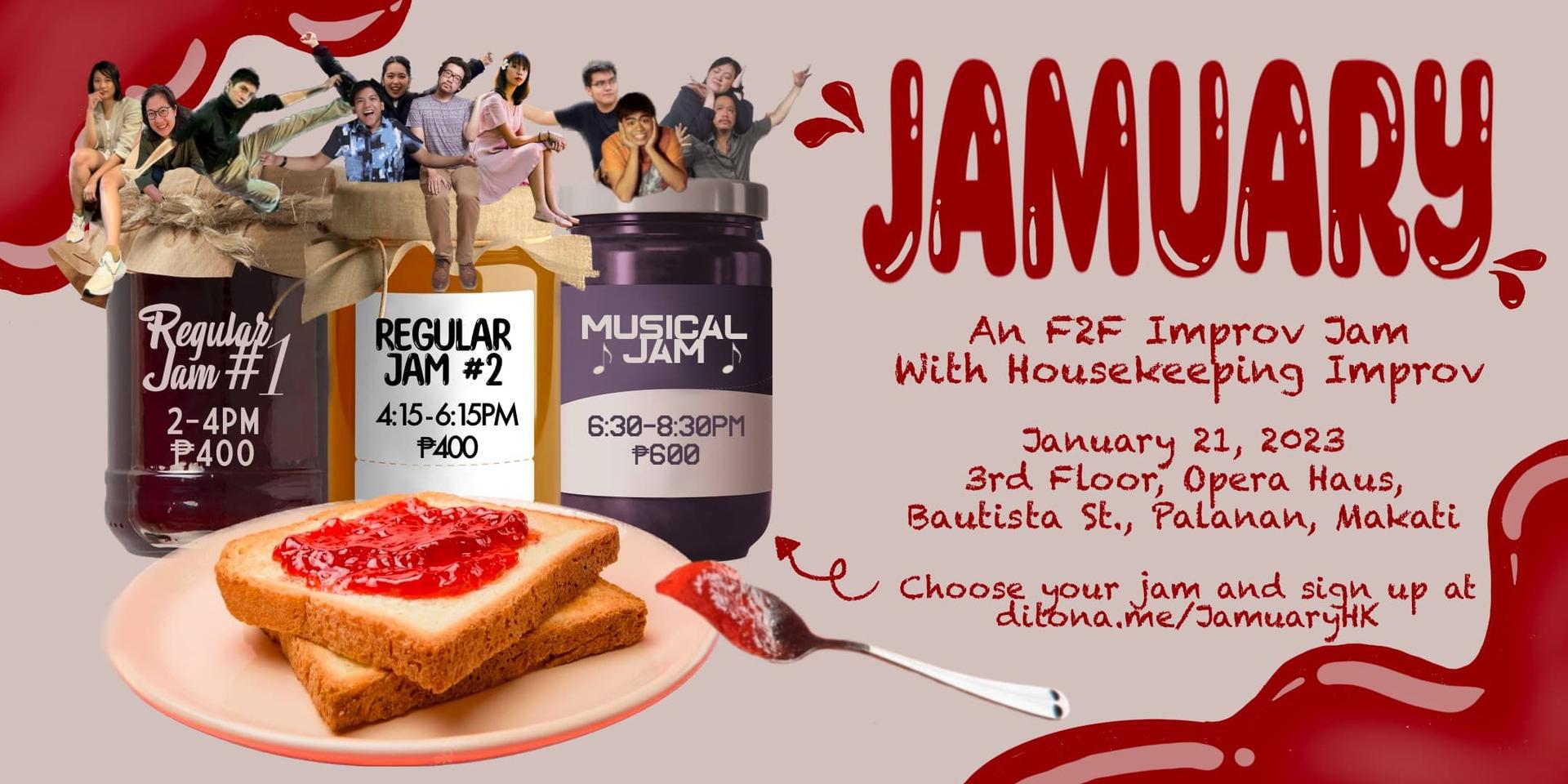 Jamuary: F2F Improv Jam Poster