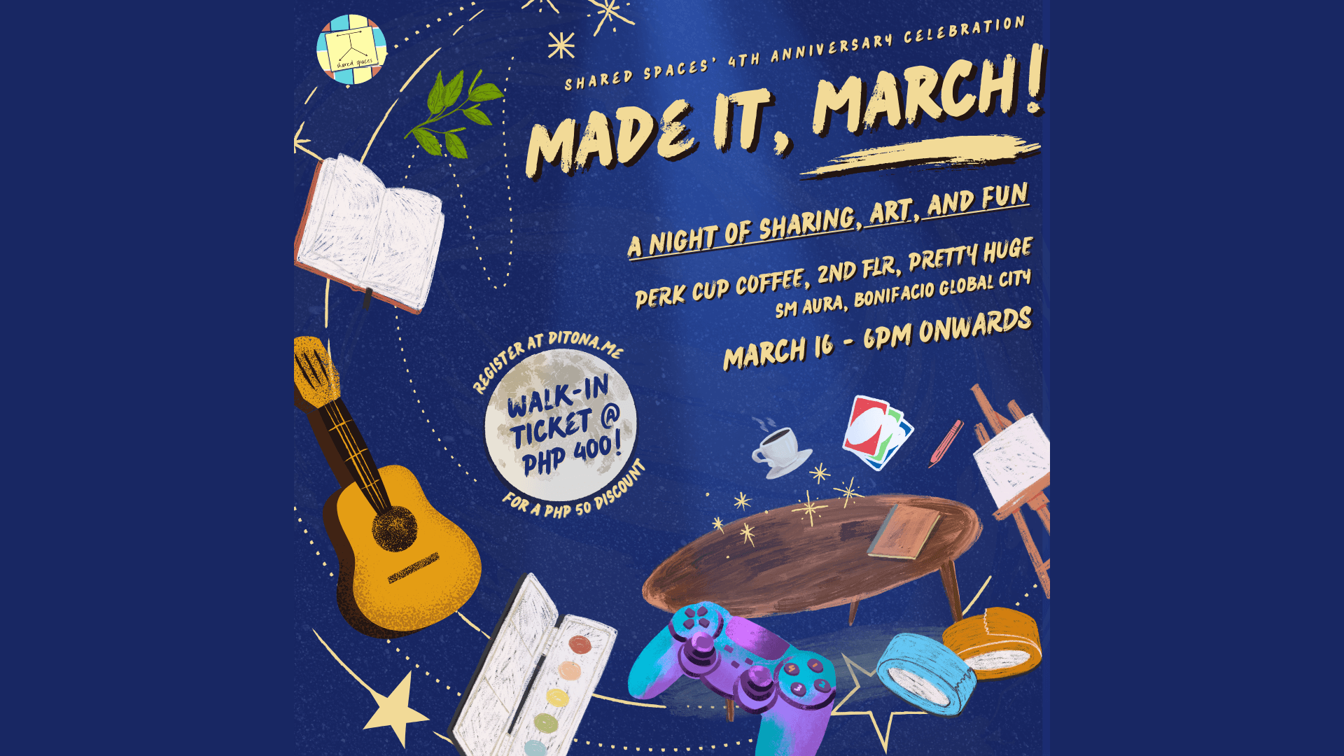 Made it, March! - Shared Spaces' 4th Anniversary Poster