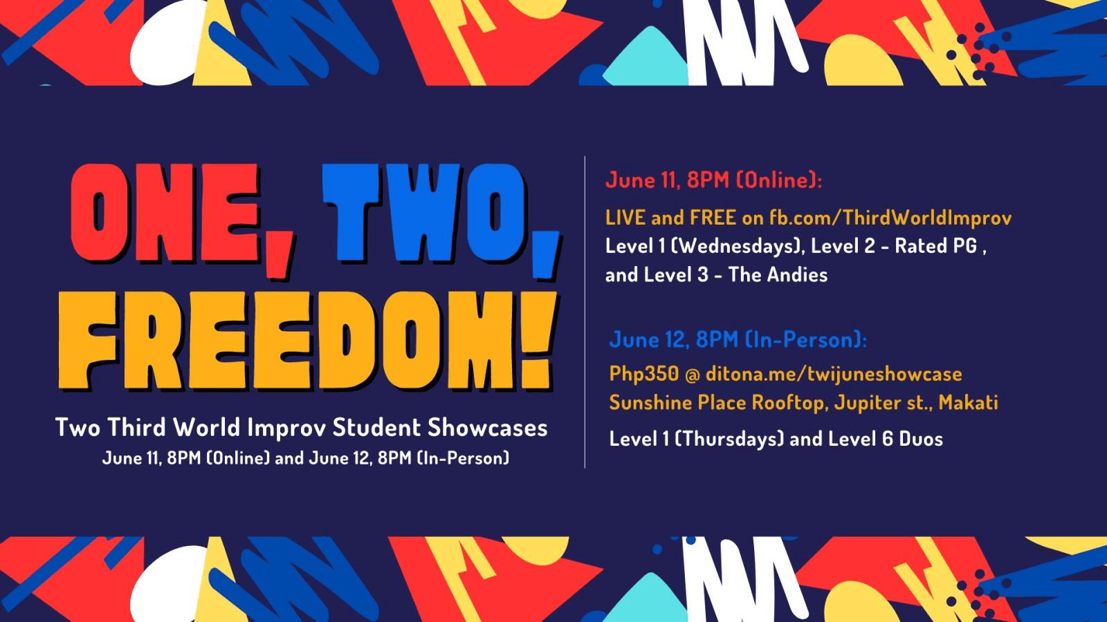 One, Two, Freedom! A Third World Improv Student Showcase (In-Person) Poster