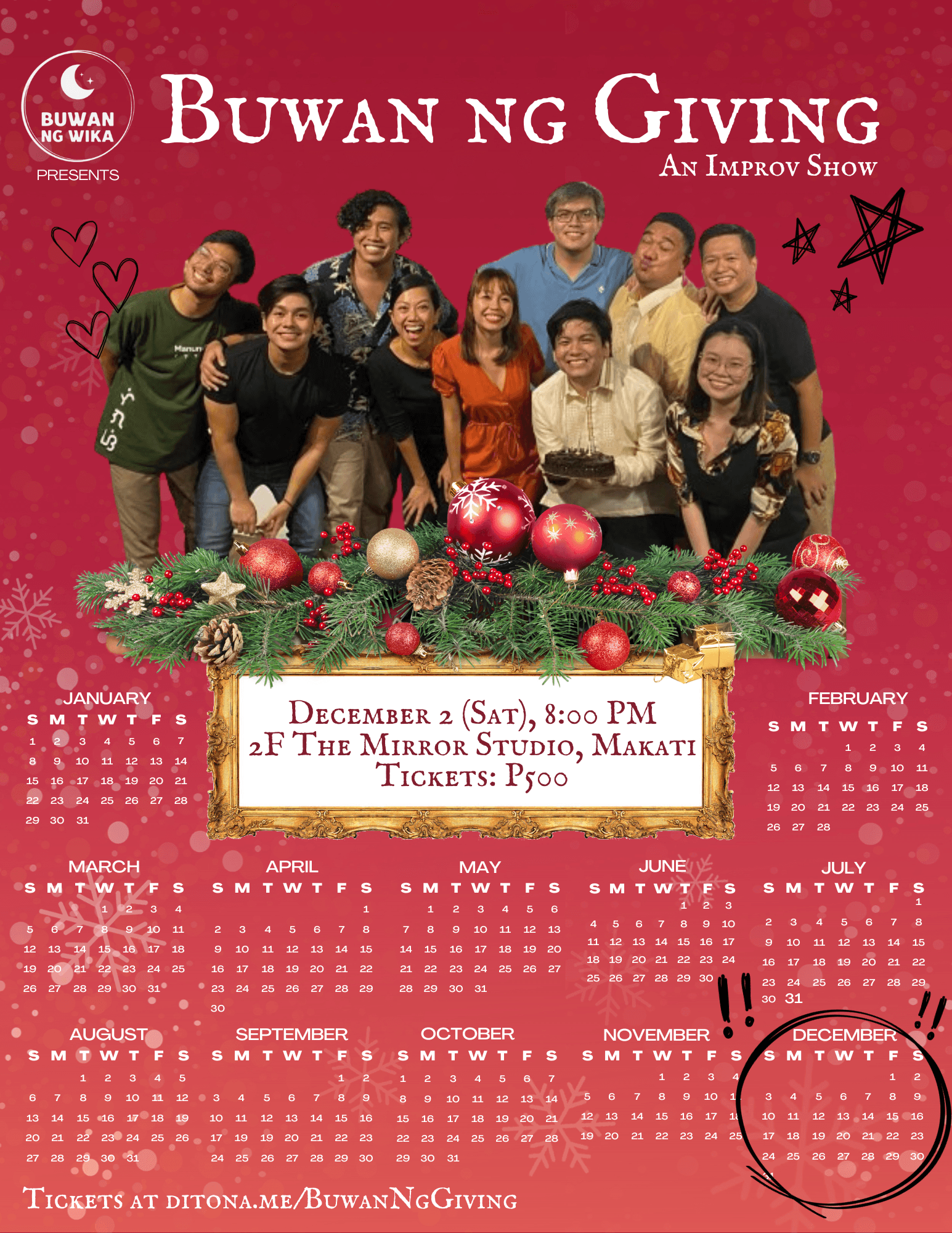 Buwan ng Giving: A Christmas-themed Jam-to-Show Poster